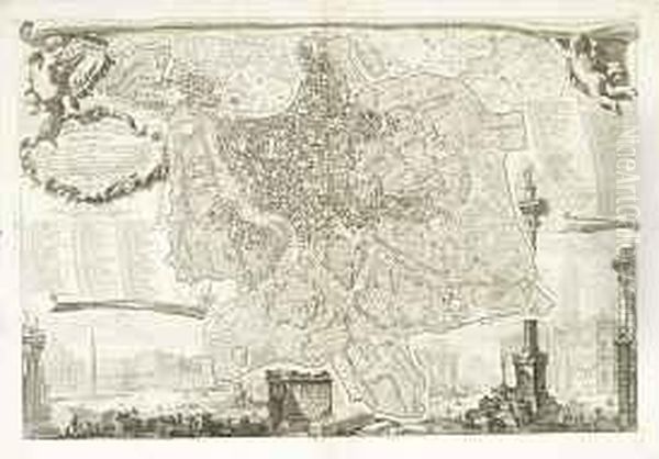 La Topografia Di Roma Oil Painting by Nolli, Giovanni Battista