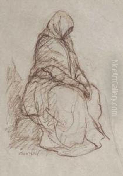 Mujer Sentada Oil Painting by Isidro Nonell