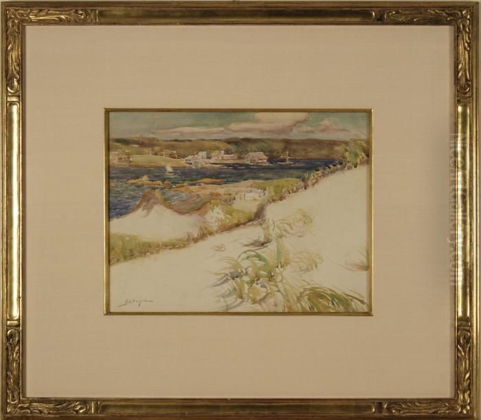 Sand Dunes At Wingaersheek Beach In Gloucester, Massachusetts Oil Painting by George Loftus Noyes