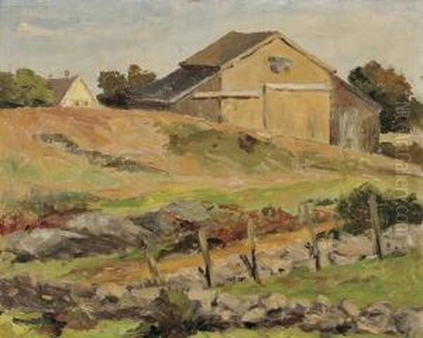 Maple Sugar House, 
Putney, 
Vermont Oil Painting by George Loftus Noyes