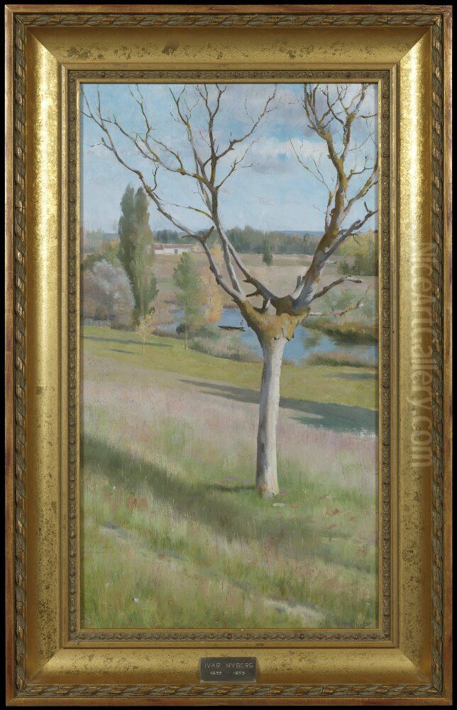 Franskt Landskap Oil Painting by Ivar Nyberg