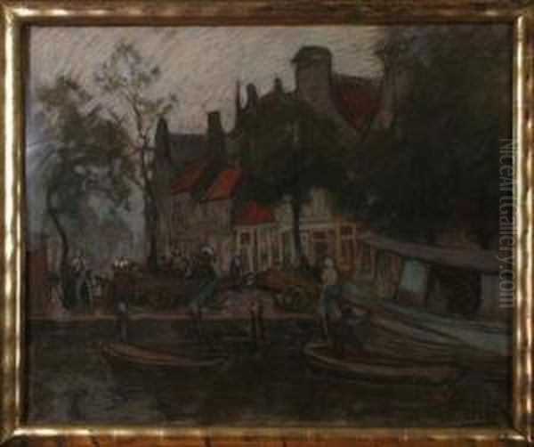 Auf Brugge Oil Painting by Karl O'Lynch Van Town