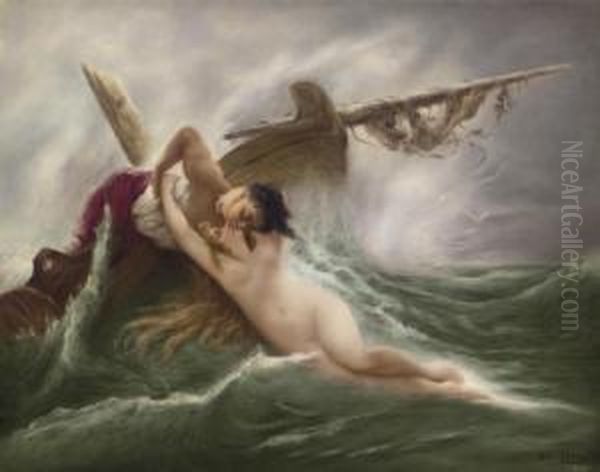 Late 19th Century, Impressed Monogram And Sceptre Mark, 275_223 And Various Cyphers, Signed M. Eichorn Oil Painting by Amelie-Pauline Oberlin