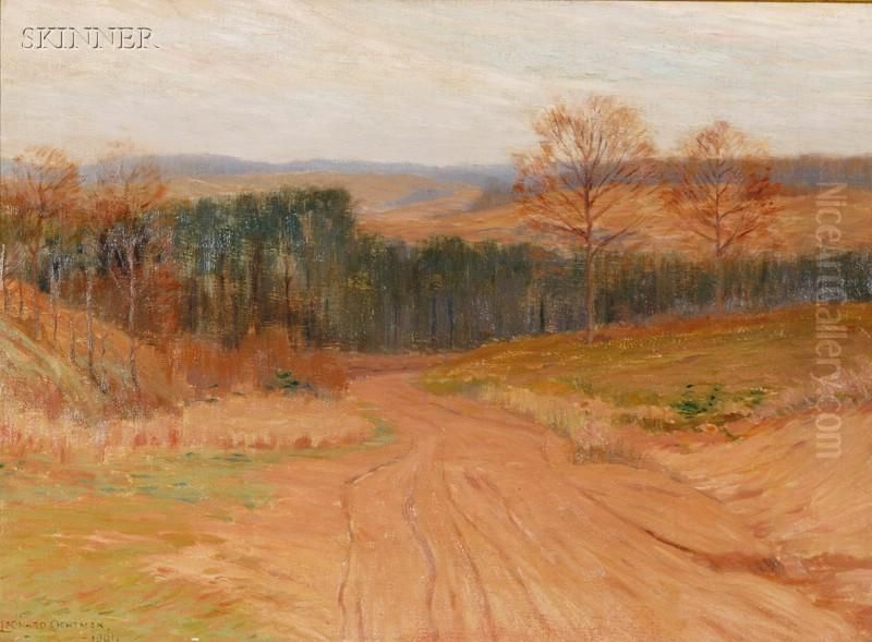 On The Country Road Oil Painting by Leonard Ochtman