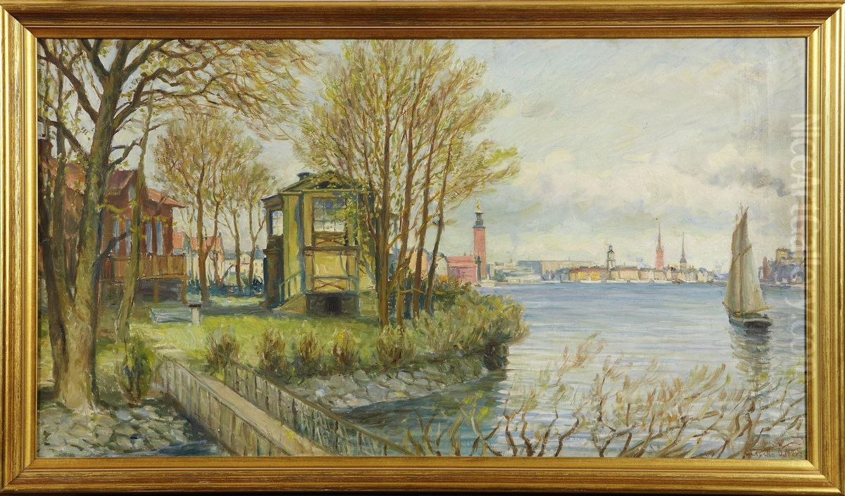 Smedsudden Oil Painting by Bror Tycho Odberg