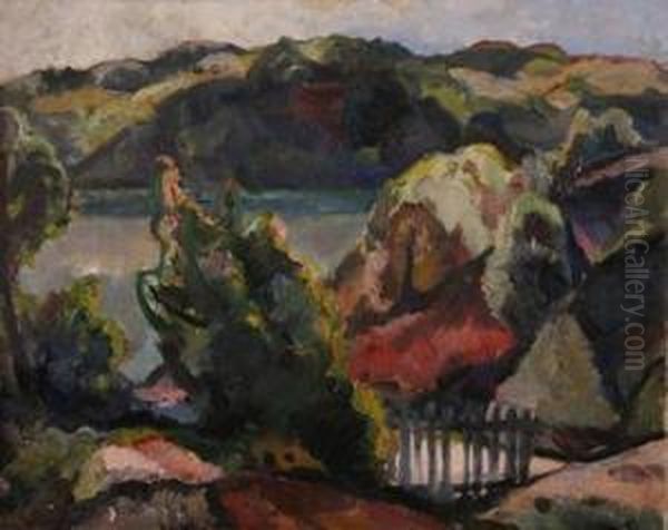 Landskap Oil Painting by Hans Odegaard