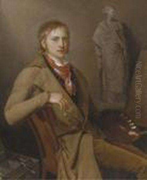 The Artist As A Young Man Oil Painting by Joseph Dionysius Odevaere