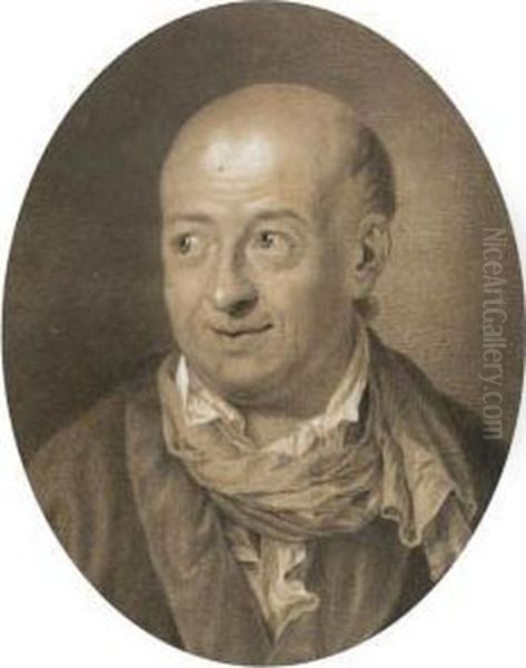 Portrait Of Salomon Gessner Oil Painting by Hans Jakob Oeri