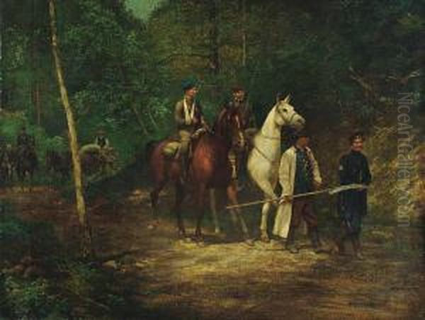 Powstancy 1863 Roku Oil Painting by Ryszard Okninski