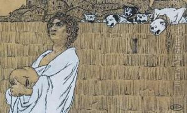 Na Arenie Oil Painting by Edward Okun