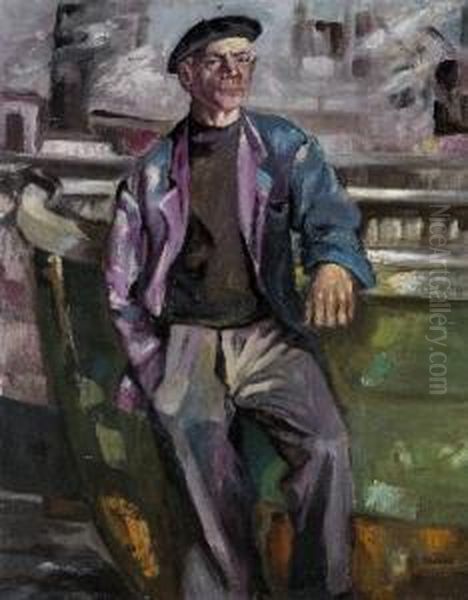 Arrantzal Oil Painting by Jesus Olasagasti