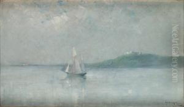 Seglats. Oil Painting by Carl August Olausson