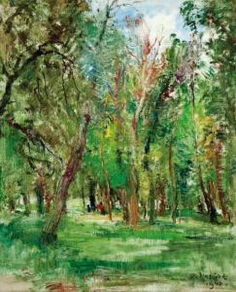 V Parku Oil Painting by Blazicek Oldoich