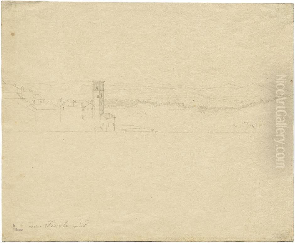 Ansicht Von Tivoli Oil Painting by Friedrich Olivier