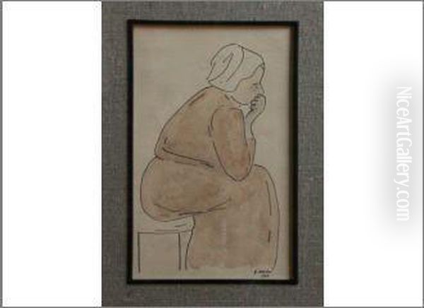 Untitled Oil Painting by Yrjo Ollila