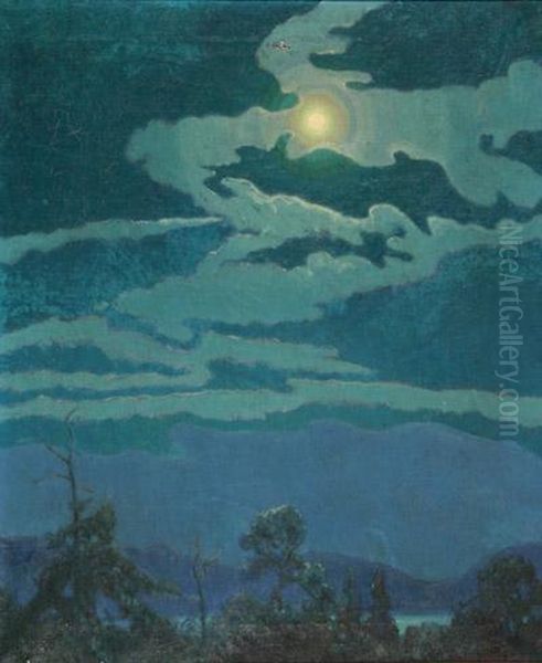 Moonlight Oil Painting by Albert Byron Olson