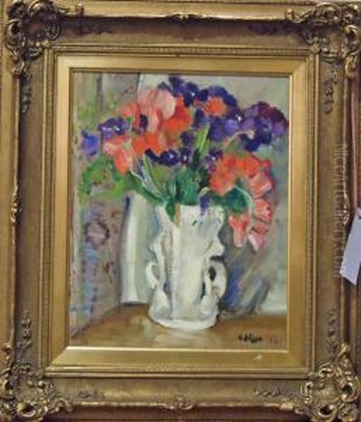 Blomsterstilleben. Oil Painting by Anders Olson