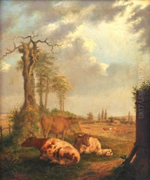 Cattle Resting Oil Painting by Balthasar Paul Ommeganck