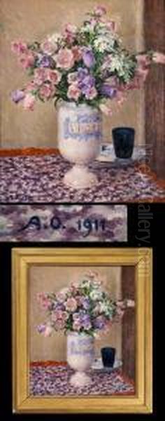 Glockenblumen Oil Painting by Alfred Nathaniel Oppenheim