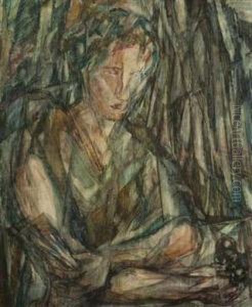 A Portrait Of A Painter Oil Painting by Max, Mopp Oppenheimer