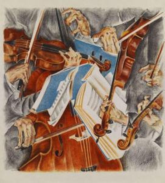 Rose-quartett Oil Painting by Max, Mopp Oppenheimer