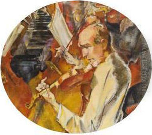 Bildnis Joseph Szigeti Oil Painting by Max, Mopp Oppenheimer