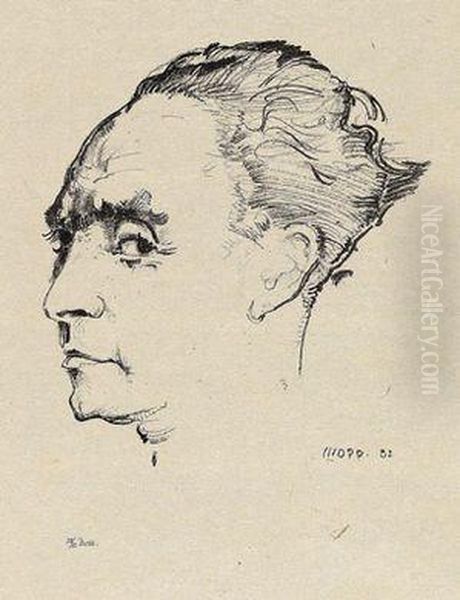 Ernst Deutsch Oil Painting by Max, Mopp Oppenheimer