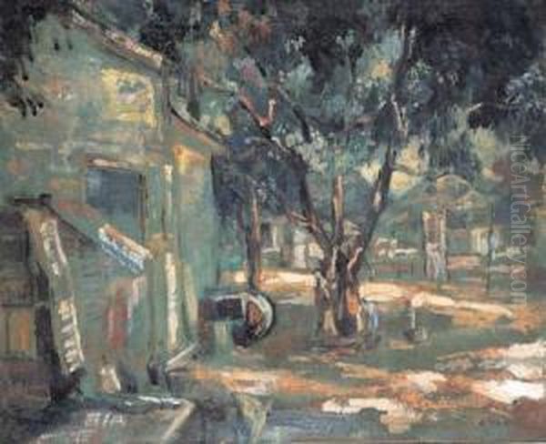 Mallal Village Oil Painting by Arie Orland