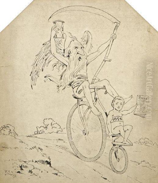 The Cycle Oil Painting by Richard Caulfield Orpen