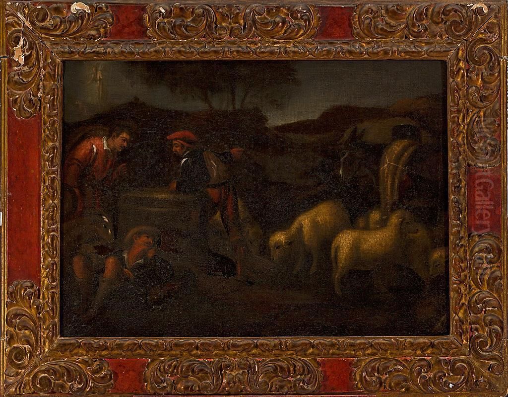 Jacob En El Pozo Oil Painting by Pedro De Orrente