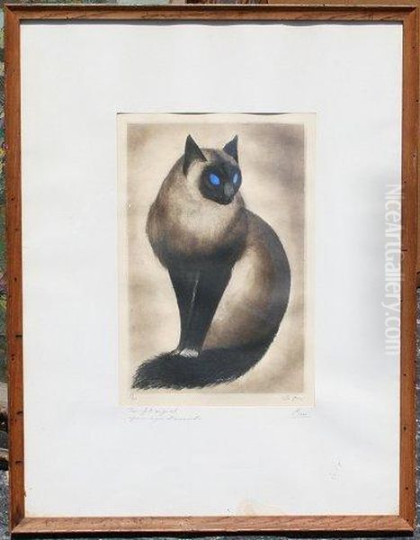 SiameseCat Oil Painting by Orsi