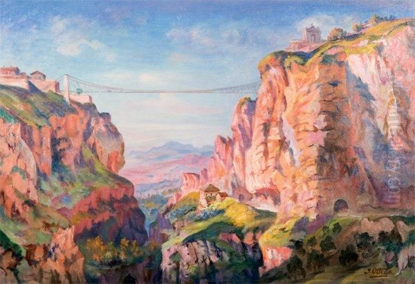 Pont De Constantine Oil Painting by Jose Benito Ortega