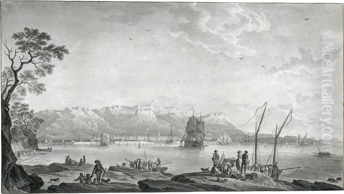 View Of Antibes Oil Painting by Ozanne, Nicolas Marie