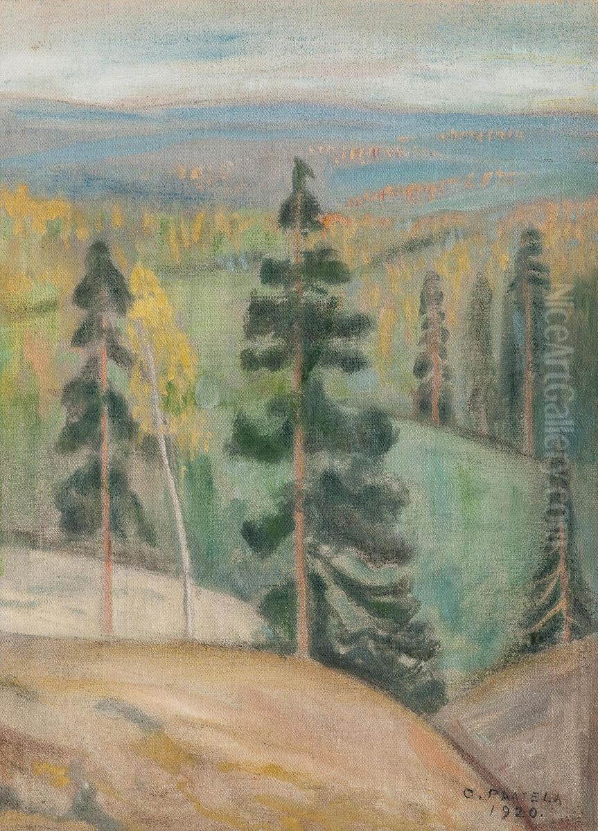 Viewof Koli Oil Painting by Oskari Paatela