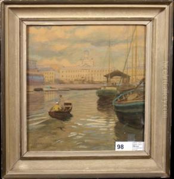 Untitled Oil Painting by Oskari Paatela