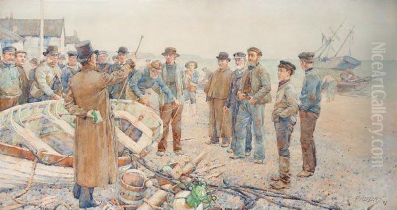 After The Shipwreck Oil Painting by Charles Murray Padday