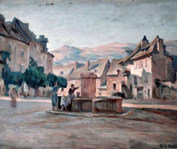 Femmes A La Fontaine Oil Painting by Henri Pailler