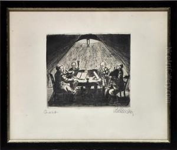 Quartett Oil Painting by Kurt Pallmann