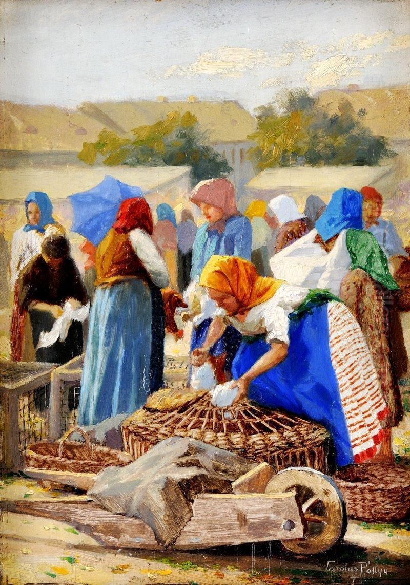 Hydinovy Trh Oil Painting by Carolus Pallya