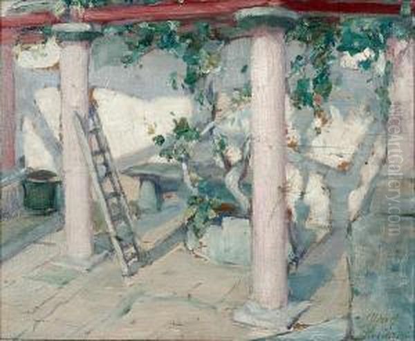 Pergola, Church Hill House, Swanage Oil Painting by Alfred Palmer
