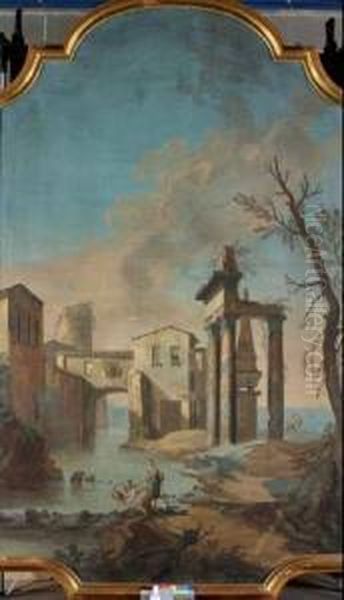 Architettura Oil Painting by Pietro (Il Mirandolese) Paltronieri