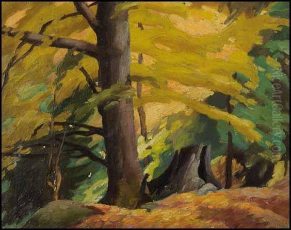 Forest Scene Oil Painting by Lawrence Arthur C. Panton