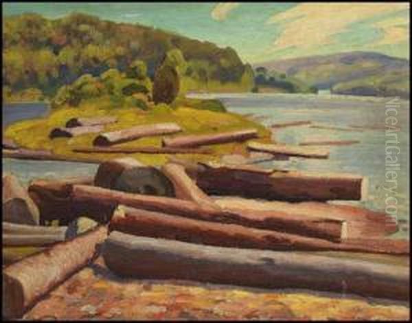 In The Logging Country Oil Painting by Lawrence Arthur C. Panton