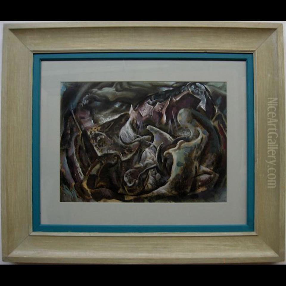 Abstract Landscape Oil Painting by Lawrence Arthur C. Panton