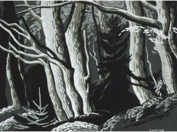 Forest Interior Oil Painting by Lawrence Arthur C. Panton