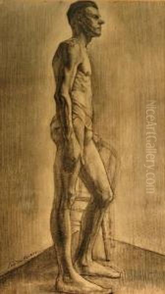 Portrait Of A Man In Profile Oil Painting by Lawton Silas Parker