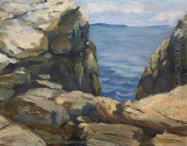 Coastal Inlet Oil Painting by Lawton Silas Parker