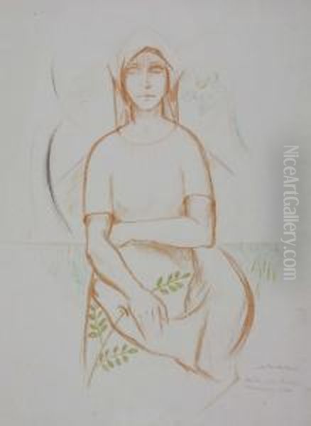 Studie Zur Hirtin Oil Painting by Alfred Partikel