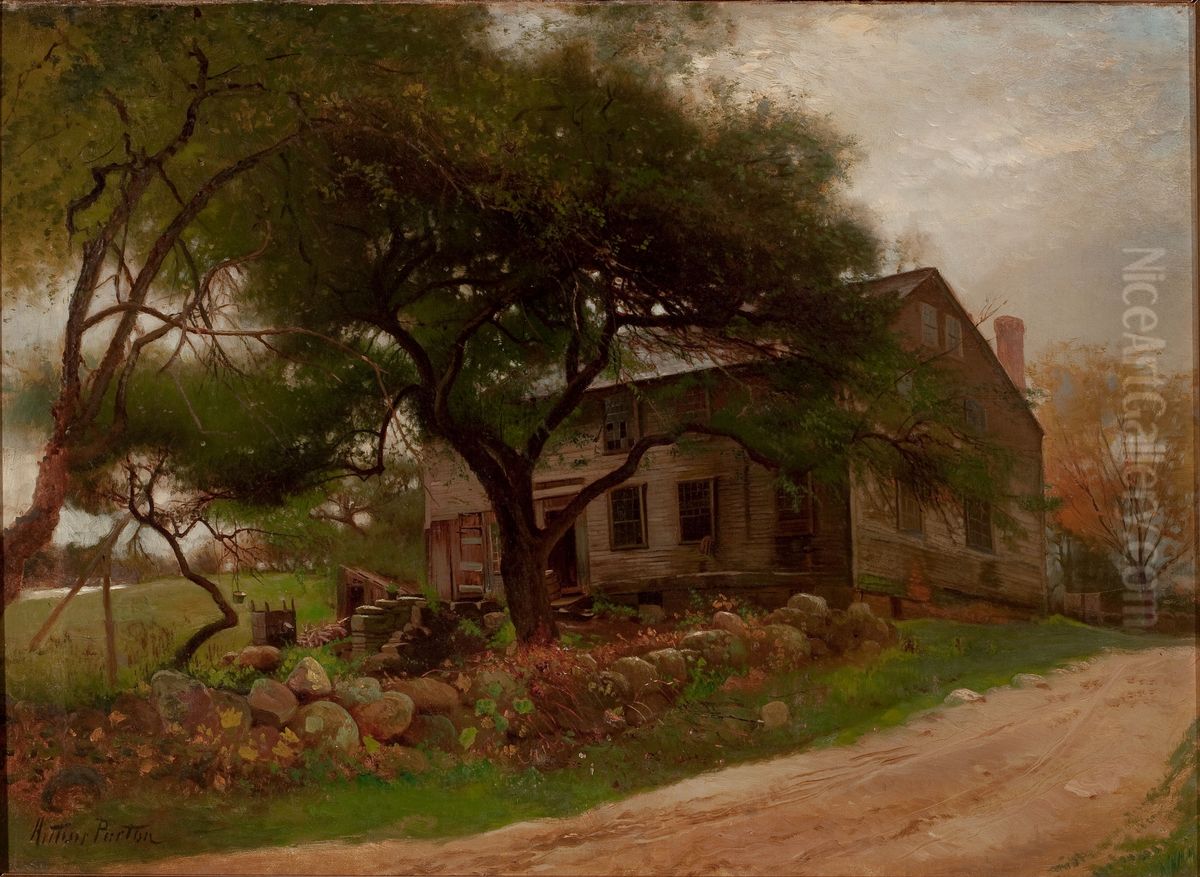 Old Farm House In The Catskills Oil Painting by Arthur Parton