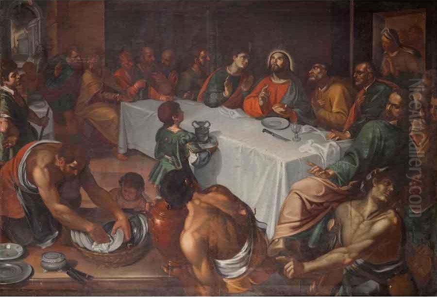 Ultima Cena Oil Painting by Tiburzio Passerotti